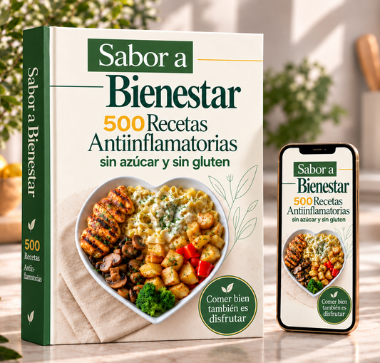El Recetario Antiinflamatorio con Sabor a Bienestar + 15 Bonus Exclusivos 🎁